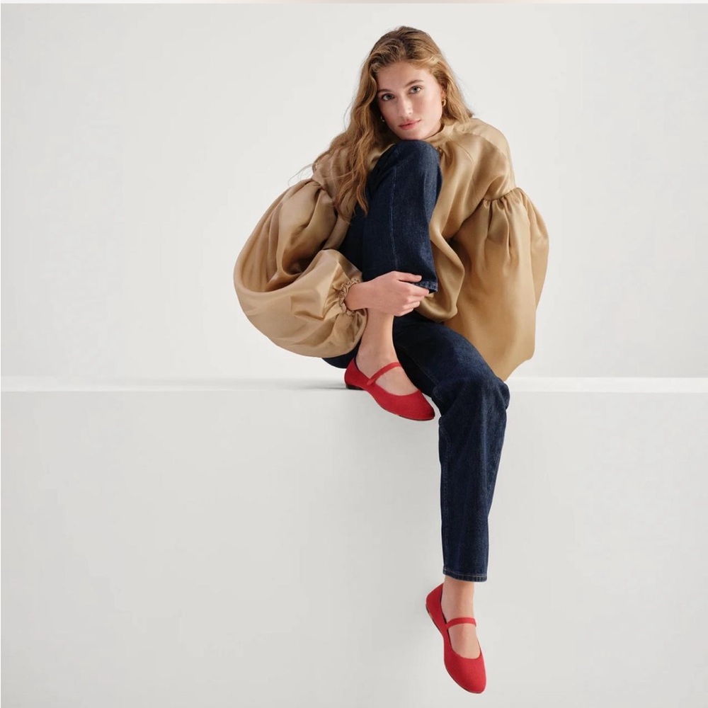 SOLD Rothy's The Point II flats in Lollipop Red size 8